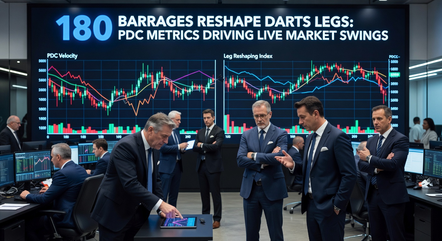 Dynamic chart illustrating the surge in 180 checkouts during recent PDC matches, highlighting leg volatility