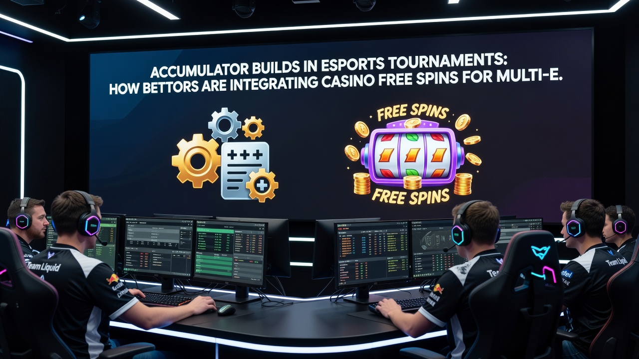 Bettors reviewing multi-event esports accumulator odds alongside casino bonus activation screens