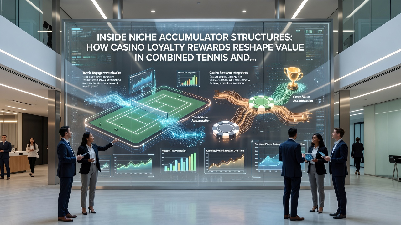 Diagram showing loyalty point flows between casino rewards and combined tennis-esports accumulator bets