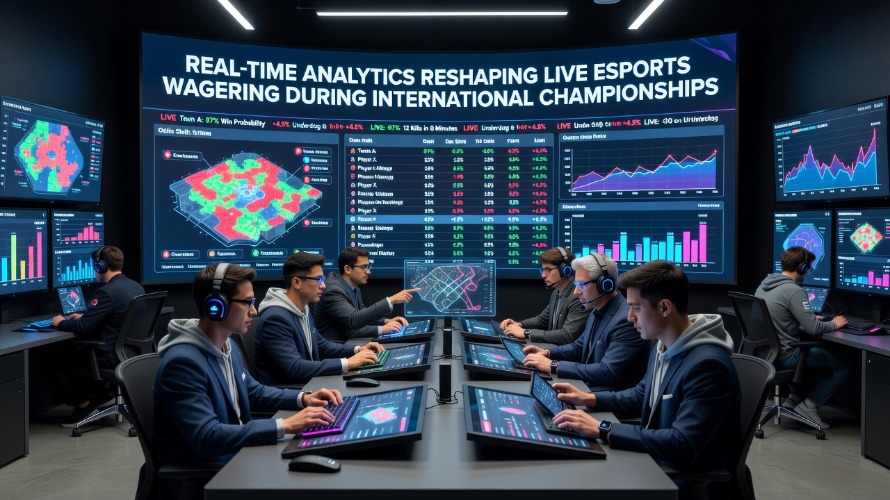 Close-up of esports betting interface displaying real-time player stats and updating odds during a championship match